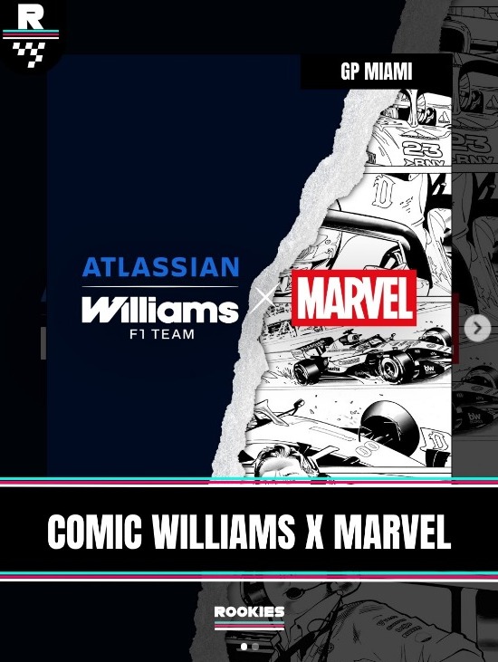 Marvel y Williams F1 llevan la adrenalina a los Comic